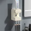 R24-RA-958 Wall-mounted lazy person electric toothpaste sensor toothbrush rack automatic sensing toothpaste squeezing magic tool Application Scenario